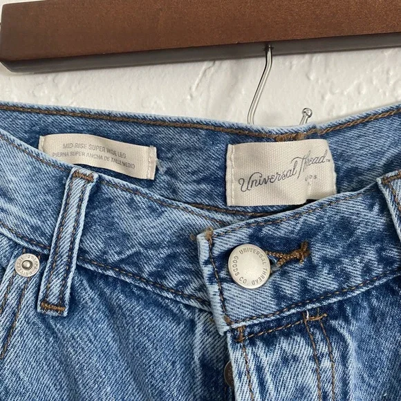 NWT Blue Wide-Leg Jeans Size 12 - Picture 4 of 6